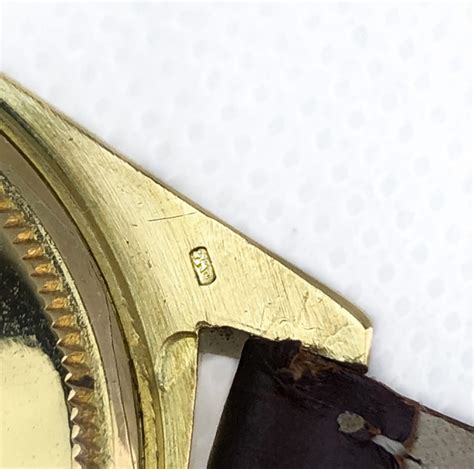 rolex gold hallmarks|gold marks on watches.